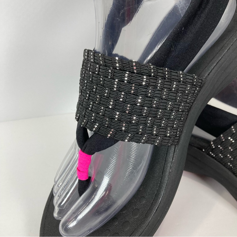 Vionic Serene Tia Pink Black Yoga Sling Back Sandals - Picture 10 of 16